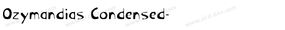 Ozymandias Condensed字体转换